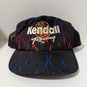 Vintage Kendall Racing Nylon Snapback Adult Black One Size Cars Racing Men’s